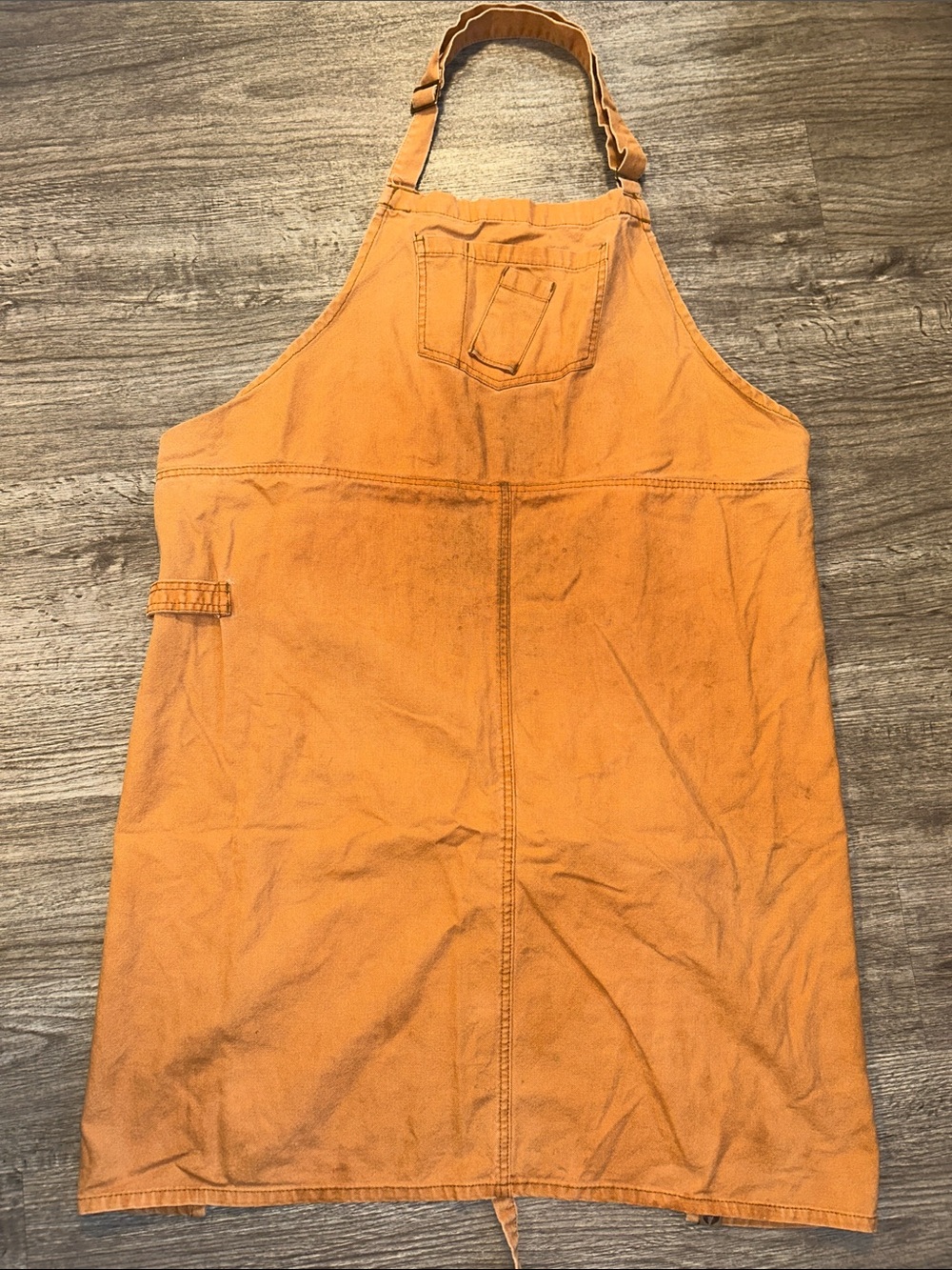Chef Works Urban Collection Orange Canvas Bib Apron 40” L Adjustable Neck Chef